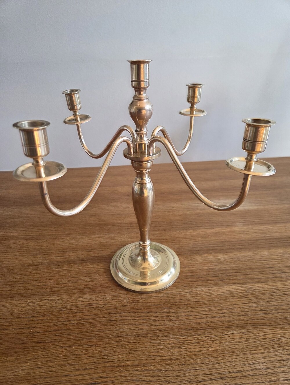 Vintage Brass 5-Arm Candelabra Candlestick Holder
